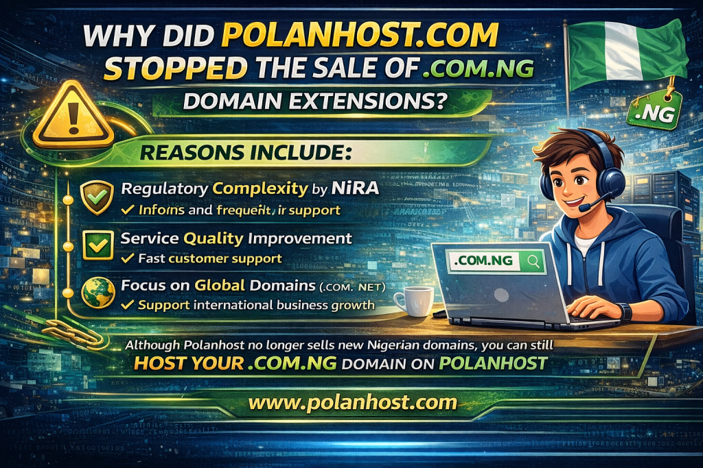 Why did Polanhost.com stopped the sale of .com.ng domain extensions